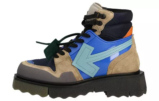 Ботинки-кроссовки для походов Sponge бирюзового цвета Off-White