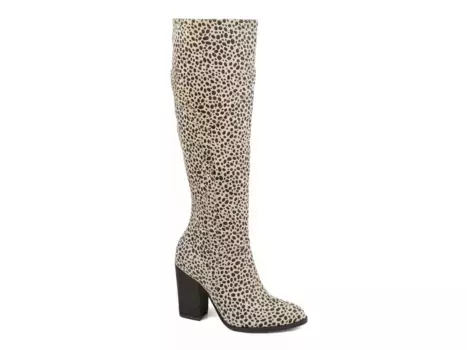 Ботинки Kyllie Wide Calf Journee, Light Brown/Black Cheetah Print