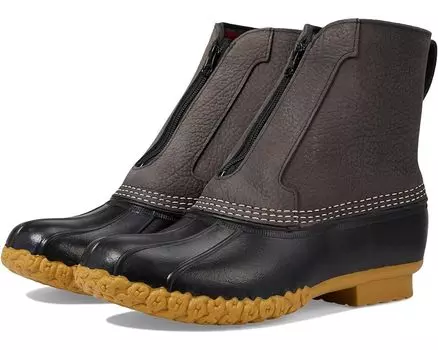 Ботинки L.L.Bean Bean 8" Zip Front Fleece Lined, цвет Graphite/Black/Gum/Red Black Plaid