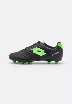 Ботинки Lotto STADIO 300 III FG, цвет All Black/Spring Green