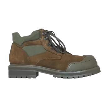 Ботинки Marni Suede Patchy Combat Boot 'Olive', зеленый