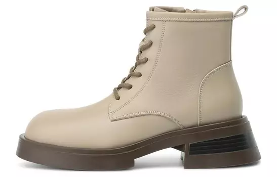 Ботинки Martin Boot женские Boerdiqi, цвет Apricot Fleece-Lined
