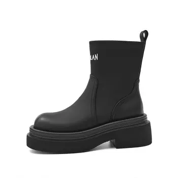 Ботинки Martin Boot женские Eblan, цвет Black Fleece-Lined