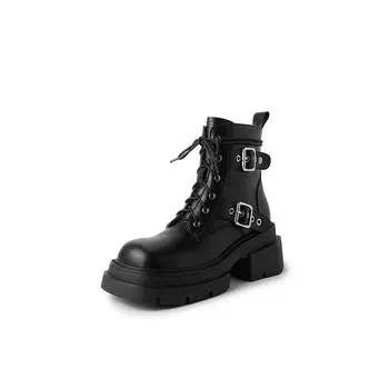 Ботинки Martin Boot женские Flowerskam, черный