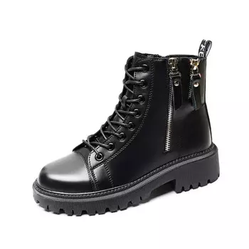 Ботинки Martin Boot женские Help, цвет Black Fleece-Lined