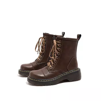 Ботинки Martin Boot женские Old Meow, цвет Dark brown (14 holes)