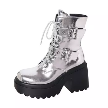 Ботинки Martin Boot женские Pwpj, цвет Gunmetal