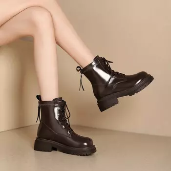 Ботинки Martin Boot женские Zhr, коричневый