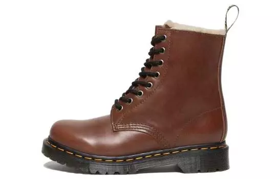 Ботинки Dr.Martens 1460 Serena Faux Fur Lined Leather Lace Up Boots 'Tan' Women's