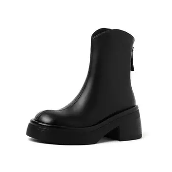 Ботинки Martin унисекс Yikefei, цвет Black Fleece-lined