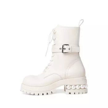 Ботинки Martin женские белый Hoov