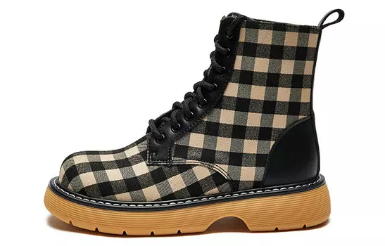 Ботинки Martin женские, цвет черный/хаки Joy&Mario