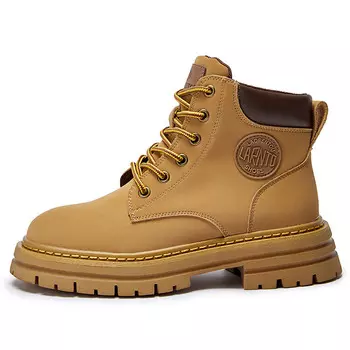 Ботинки Martin женские серый/желто-коричневый Laorentou