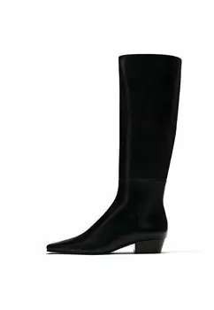 Ботинки Massimo Dutti БОТИНКИ С КВАДРАТНЫМ НОСКОМ 11006350, цвет black