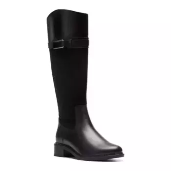 Ботинки Maye Carly женские кожаные до колена Clarks, черный