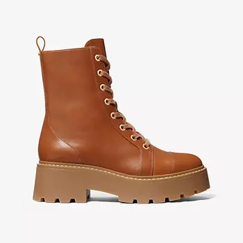 Ботинки Michael Kors Blake Leather Combat, коричневый