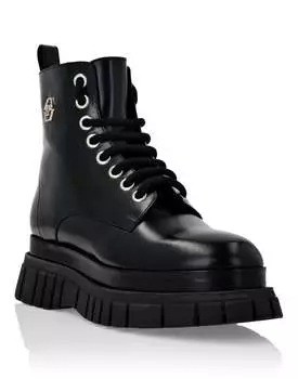 Ботинки Mid Flat Hexagon PHILIPP PLEIN, черный