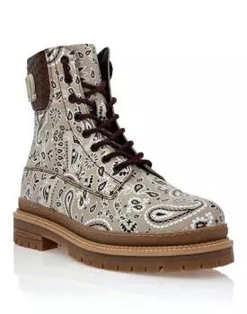 Ботинки Mid Flat Пейсли Philipp Plein, бежевый