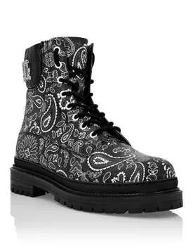 Ботинки Mid Flat Пейсли Philipp Plein, черный