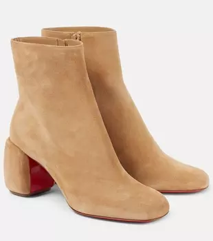 Ботинки Minny Booty 70 на шнуровке из замши Christian Louboutin, Lionne