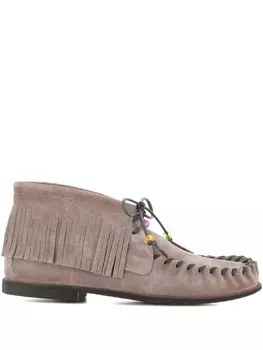 Ботинки-мокасины с бахромой Alexander Hotto, нейтральный