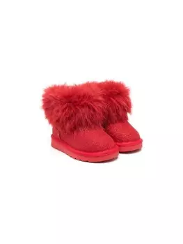 Ботинки Monnalisa с блестками, красный