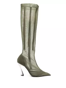 Ботинки Mugler 95mm Fang, зеленый