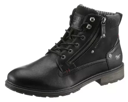 Ботинки Mustang Shoes на шнуровке и на молнии, черный