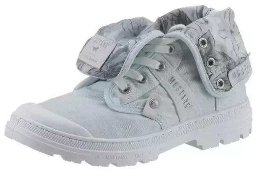 Ботинки Mustang Shoes на шнуровке, мятный