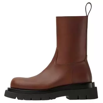 Ботинки мужские Lug Ankle Boots темно-коричневые Bottega Veneta