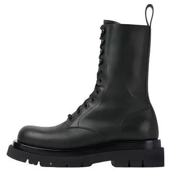 Ботинки мужские Lug Ankle Boots темно-зеленые Bottega Veneta