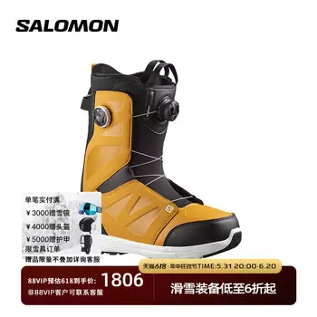 Ботинки мужские Salomon Launch Boa SJ для сноуборда, золотой