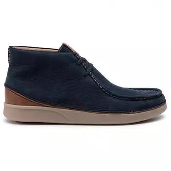Ботинки мужские синие Oakland среднего размера Clarks, синий