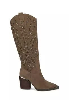 Ботинки на каблуке Dibujo Tachuelas Alma en Pena, коричневый