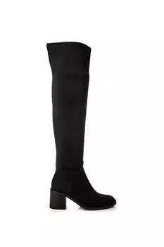 Ботинки на каблуке из алькантары 'Sarianne' Moda In Pelle, черный