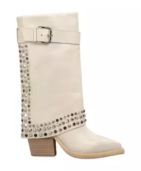 Ботинки на каблуке с шипами Alma En Pena, белый