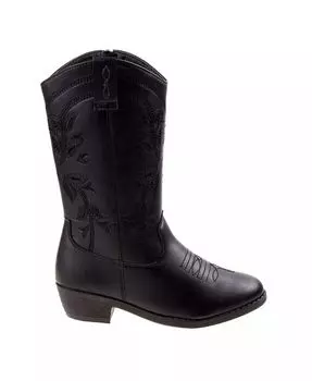 Ботинки на каблуке с застежкой-молнией для малышей Kensie Girl, черный