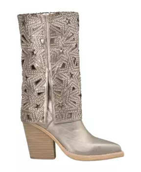 Ботинки на каблуке со звездой Alma En Pena, желтый