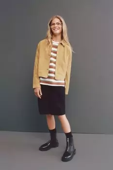 Ботинки на молнии ZARA, черный