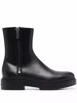 Ботинки на низком каблуке Santoni, черный