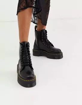 Ботинки на платформе Dr Martens Jadon с 8 люверсами из гладкой кожи