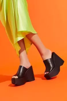 Ботинки на платформе из искусственной кожи Forever 21, черный