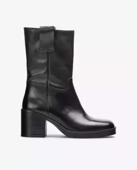 Ботинки на платформе с квадратным носком и блочным каблуком Unisa, черный