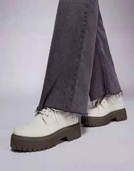 Ботинки на платформе Stone Street Nellie из серого нубука Timberland