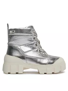 Ботинки на плоской подошве Caprice, серебро