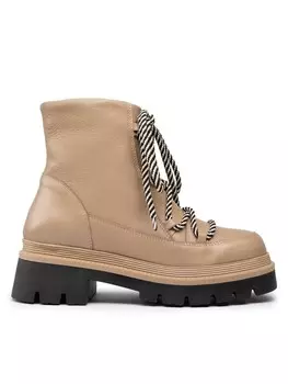 Ботинки на плоской подошве Simple, бежевый