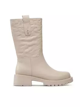 Ботинки на плоской подошве Simple, бежевый