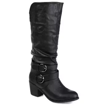 Ботинки на позднем блочном каблуке Journee, черный