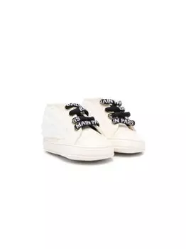 Ботинки на шнуровке Balmain Kids, бежевый