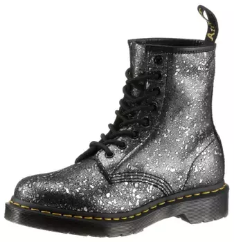Ботинки на шнуровке DR. MARTENS "1460 Metallic Paint Splatter 8 Eye Boot", цвет Schwarz-Metallic Paint Splatter